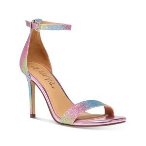 NWT WILD PAIR Womens Pink Rainbow Glitter Bethie Stiletto Sandals 5 M